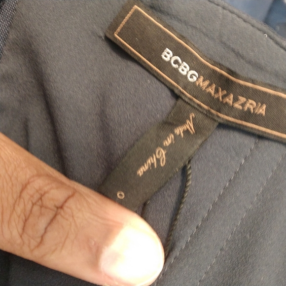 BCBGMAXAZRIA Dark Blue Grey Metallic Tulle Dress - Picture 9 of 9